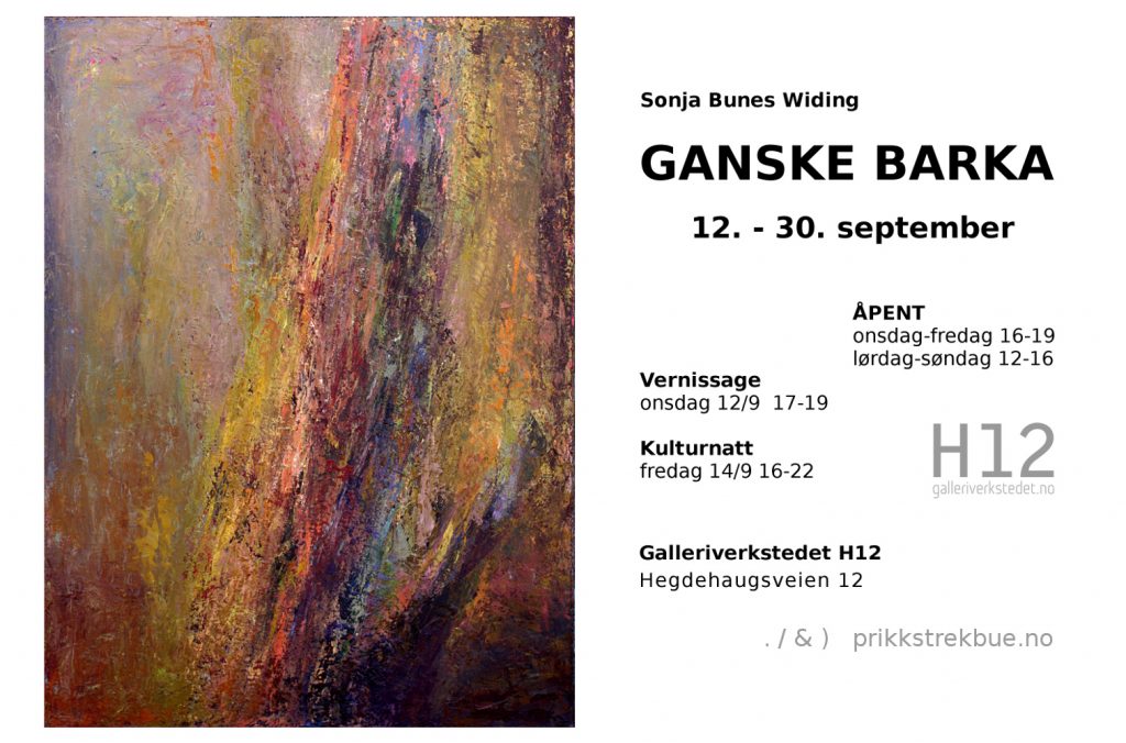 Sonja Bunes Utstilling Ganske Barka Galleriverkstedet H12 September 2018